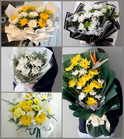 山东莱芜莱城区和庄镇关西坡村白事花束代送